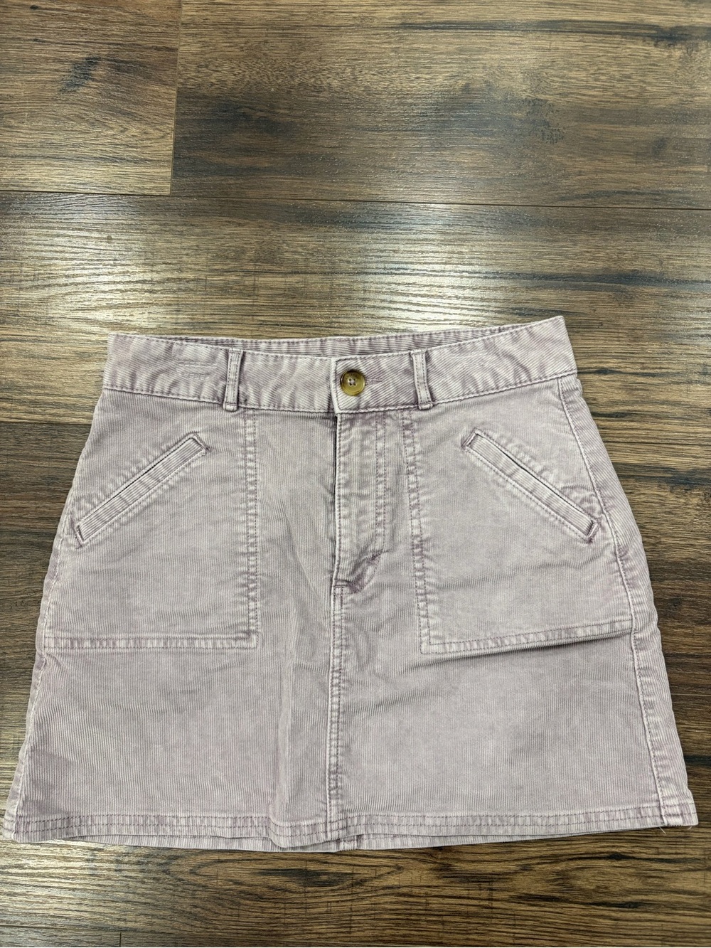 Corduroy Utility Mini Skirt | Size 2 | Lavender